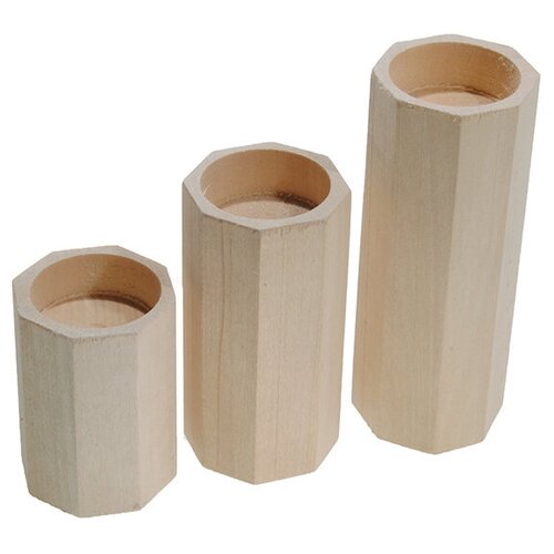 Подставки под свечки восьмигранные из липы 3шт. Татьянка