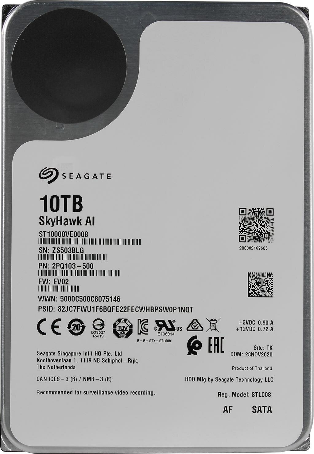 Жесткий диск SEAGATE SkyHawkAI , 10Тб, HDD, SATA III, 3.5" - фото №5