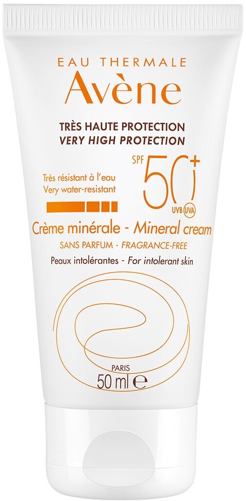 AVENE Крем для сверхчувствительной кожи лица солнцезащитный минеральный SPF 50+, 50 мл