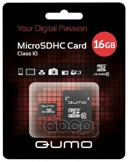 Карта Памяти , Secure Digital Micro 16Gb, Sdhc, Class 10 Qumo 17560 QUMO арт. 17560