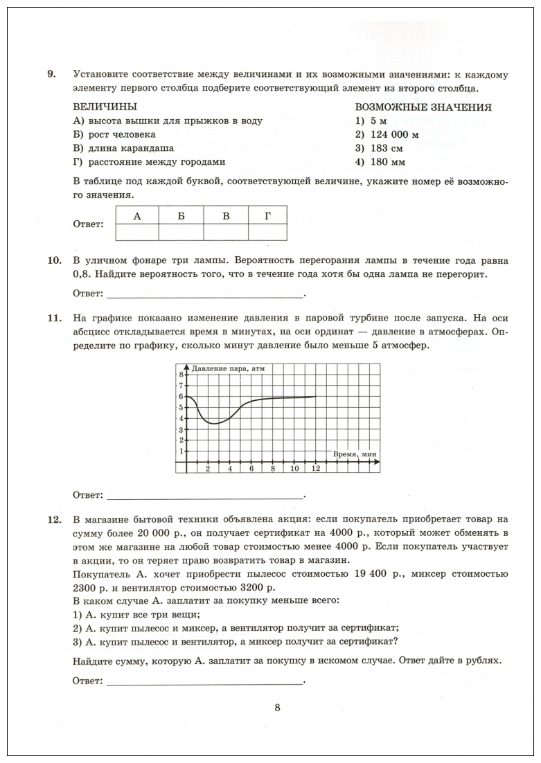 ЕГЭ-2021. Математика. Экзаменационный тренажер. 20 вариантов - фото №6