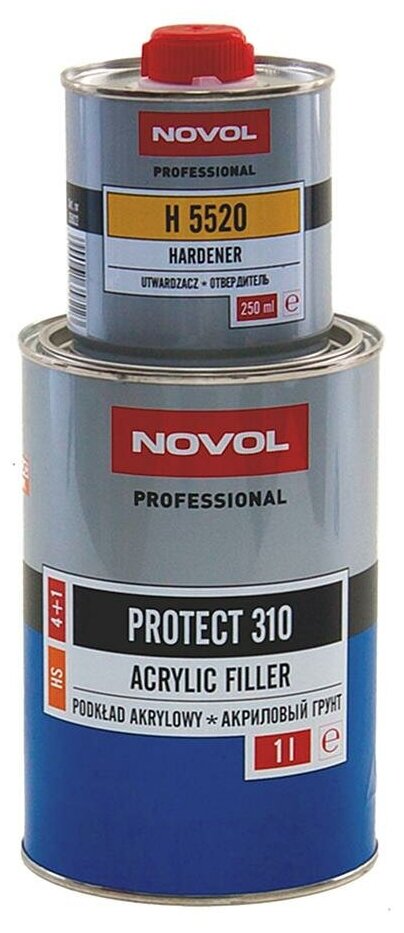 NOVOL Protect 310 HS 4+1 Acrylic Filler Грунт акриловый (белый) 1 л. с отвердителем 0,25 л.