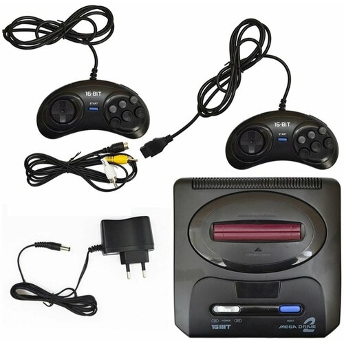 SEGA Mega Drive 2 (16 Bit) игровая приставка sg800 hdmi 2в1 sega 16bit 2 геймпада в комплекте