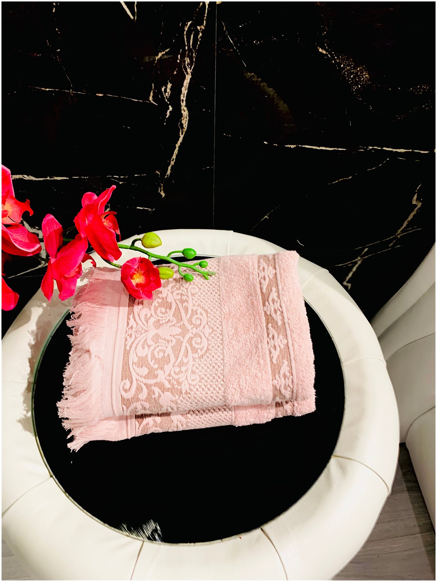 EVRAHOME Турецкие полотенца премиум класса 100% хлопок натуральное без примесей набор 3 шт, подарки на 8 марта - фотография № 7