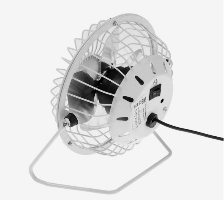Вентилятор настольный, настольный вентилятор, мини вентилятор, портативный вентилятор, LOF-05 2.5 Вт 12 см металл белый - фотография № 2