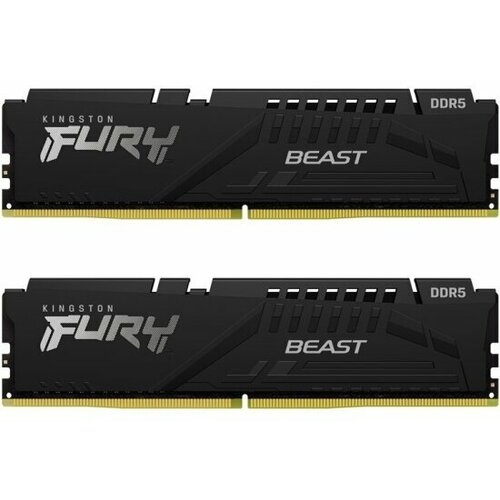 Kingston Модуль оперативной памяти 2x16ГБ DDR5 SDRAM Kingston FURY Beast KF560C40BBK2-32 PC48000 6000МГц CL40 ret 1740200₽