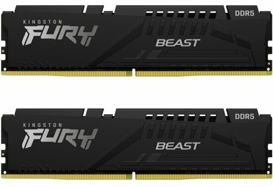 Kingston Модуль оперативной памяти 2x16ГБ DDR5 SDRAM Kingston FURY Beast KF560C40BBK2-32 (PC48000, 6000МГц, CL40) (ret)