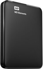 Внешний жесткий диск Western Digital WD Elements Portable, 1 ТБ, USB 3.0 (WDBUZG0010BBK-WESN) черный