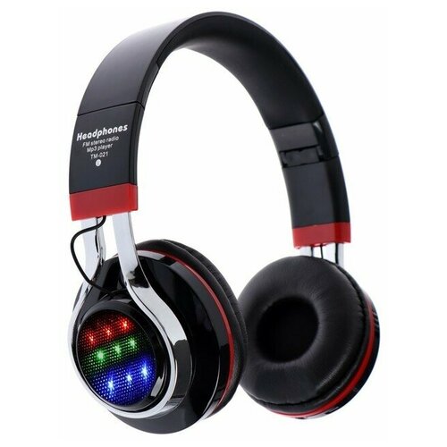 Наушники LuazON RX-1 TM-021 беспроводные накладные BT42 250 мАч LED FMmicroSDчерные 242800₽