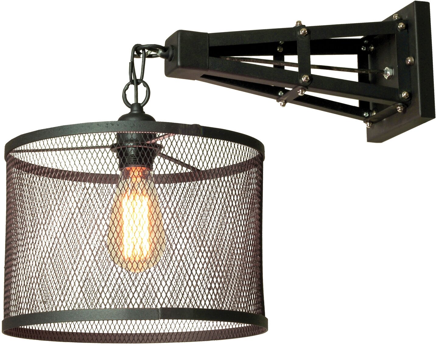 Настенный светильник Lussole Parker LSP-9884, E27, 60 Вт, черный