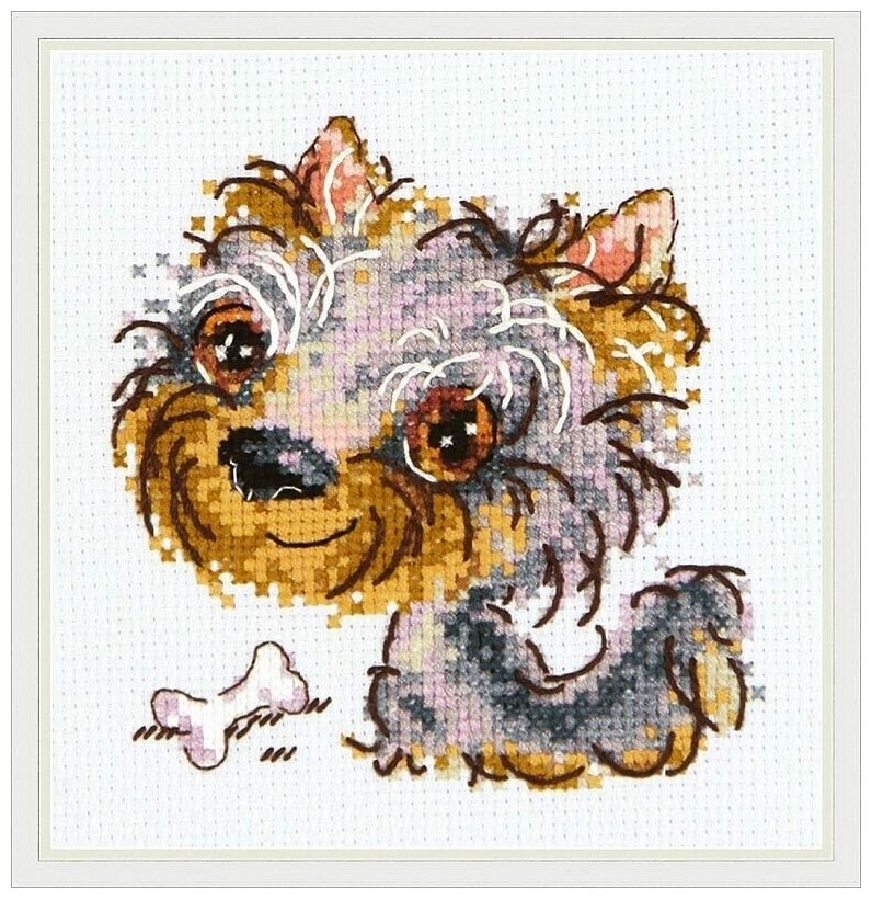 26-21 "Симпатяга". Набор для вышивания крестом Чудесная игла 10х11 см.