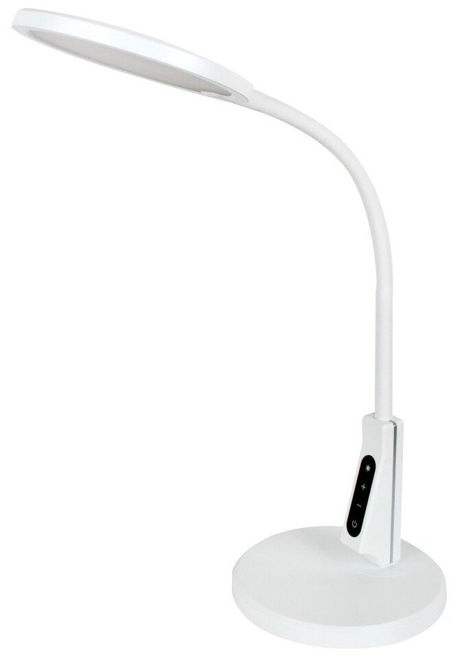 Светильник настольный KD-836 C01 белый LED(7Вт,230В,450лм, сенс. рег. ярк и цвет. темп, USB-5В,1А )