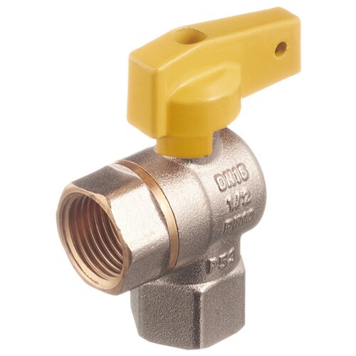 Кран шаровой газовый 1/2 ВР(г) х 1/2 ВР(г) бабочка угловой