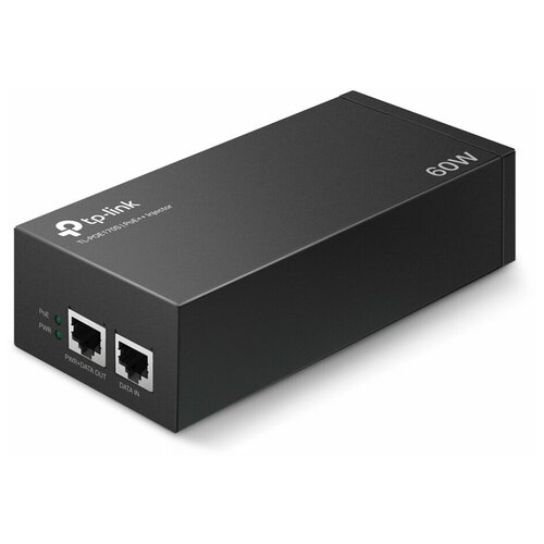 Инжектор PoE TP-LINK TL-POE170S, 1 порт RJ45 10/100/1000 Мбит/с, совместим с IEEE 802.3af/at/bt, гарантия 3 года