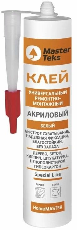 фото Клей акриловый Masterteks ремонтно-монтажный 400 г