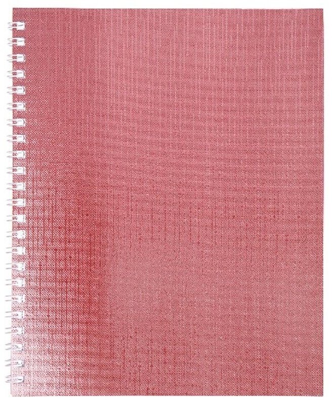 Тетрадь Hatber "Metallic. Розовая", на гребне, бумвинил, клетка, 96 листов, А5 (96Т5бвВ1гр)