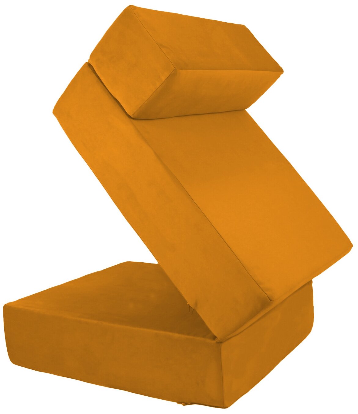 Бескаркасное кресло "Квадро" Цвет: Оранжевый - фотография № 6