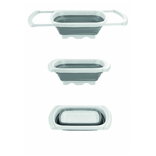 CELLTIX Дуршлаг складной 39/60*27*12см, ручки телескоп. силикон, б.-серый ES-CL-portable-telescopic (арт. 743262)