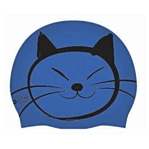 фото Шапочка для плавания silicone indigo scct500/503 рис котик, детск синий