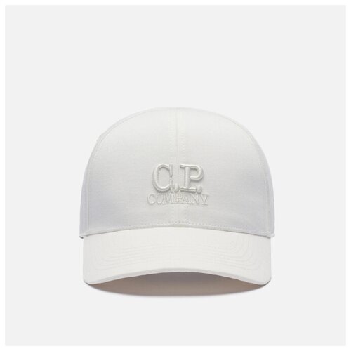 фото Кепка c.p. company embroidered logo gabardine белый, размер one size