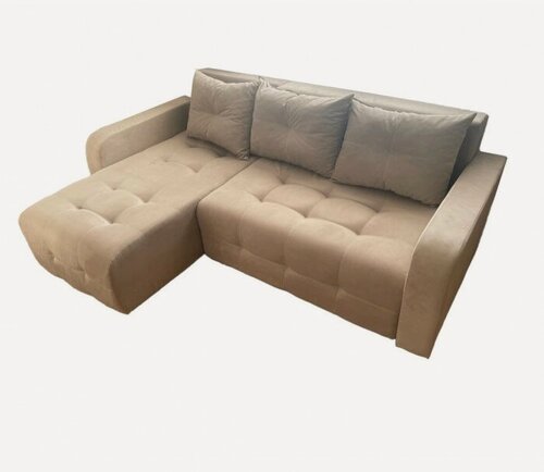 Изображение товара Диван угловой Вегас Люкс с правым углом (ппу, велюр cabrio, бежевый)