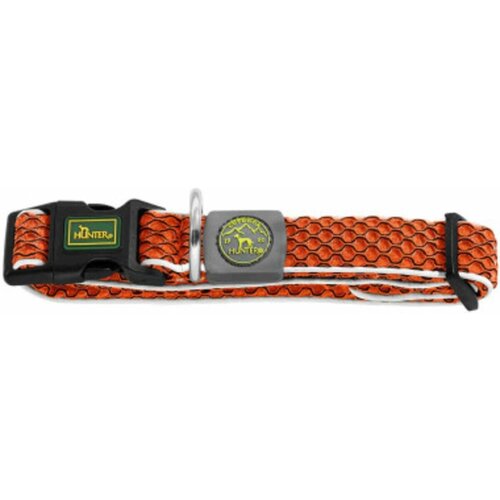 Hunter Hilo Vario Basic ошейник для собак сетчатый текстиль, оранжевый (обхват шеи - 40-60 см.) (1 шт.)