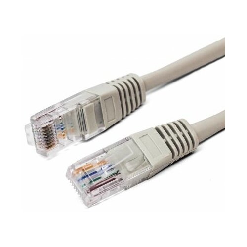 кабель патч корд u utp 5e кат 0 25м filum fl u5 0 25m 26awg 7x0 16 мм омедненный алюминий cca pvc серый Патч-корд U/UTP 5e кат. 3м Filum FL-U5-3M, кабель для интернета, 26AWG(7x0.16 мм), омедненный алюминий (CCA), PVC, серый