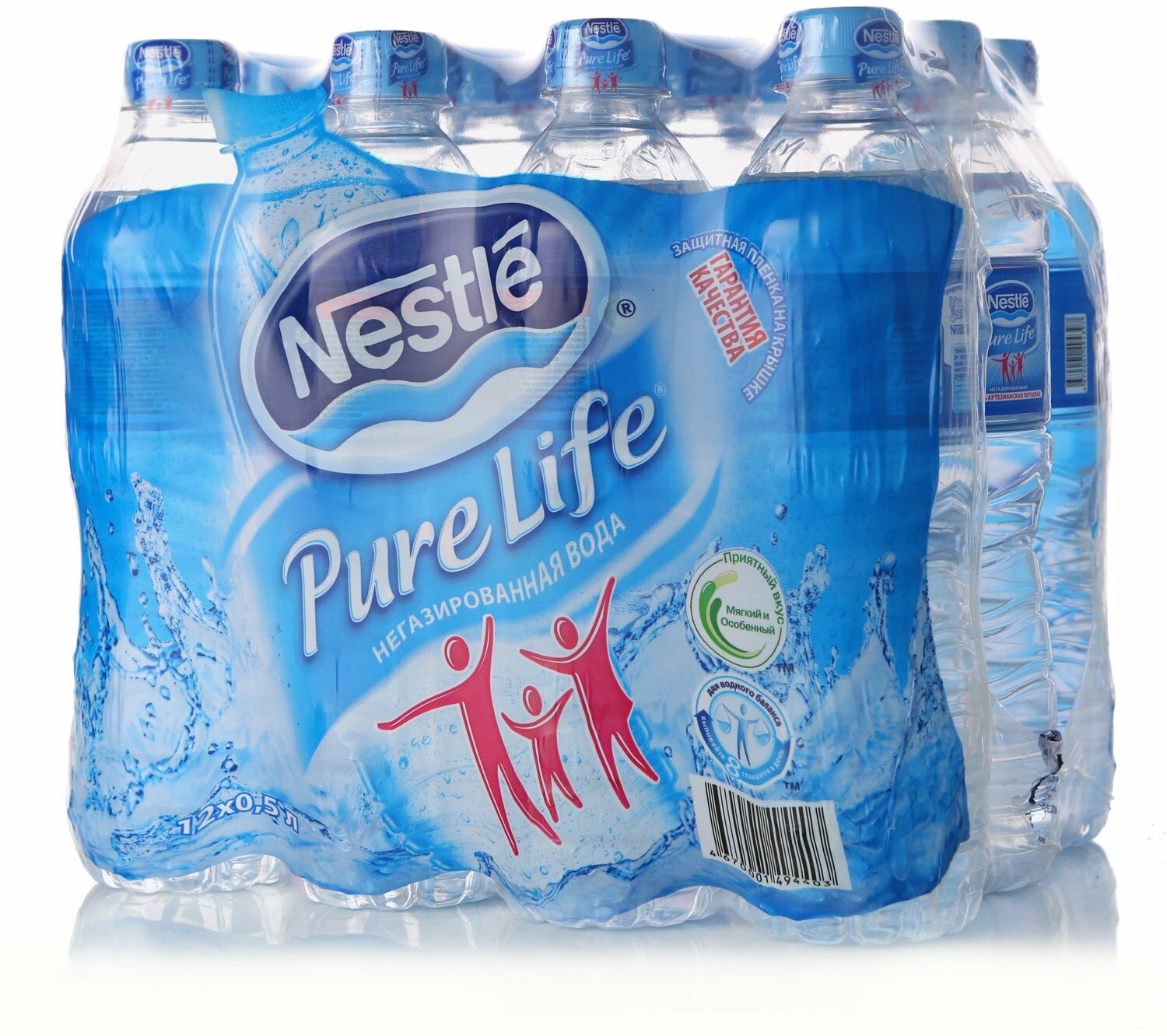 Артезианская вода Nestle Pure Life негазированная, ПЭТ, 12 шт. по 0.5 л