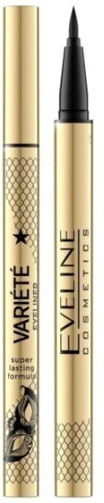 Подводка-фломастер Eveline Eyeliner Variete водостойкая, суперстойкая 24ч, ultra black