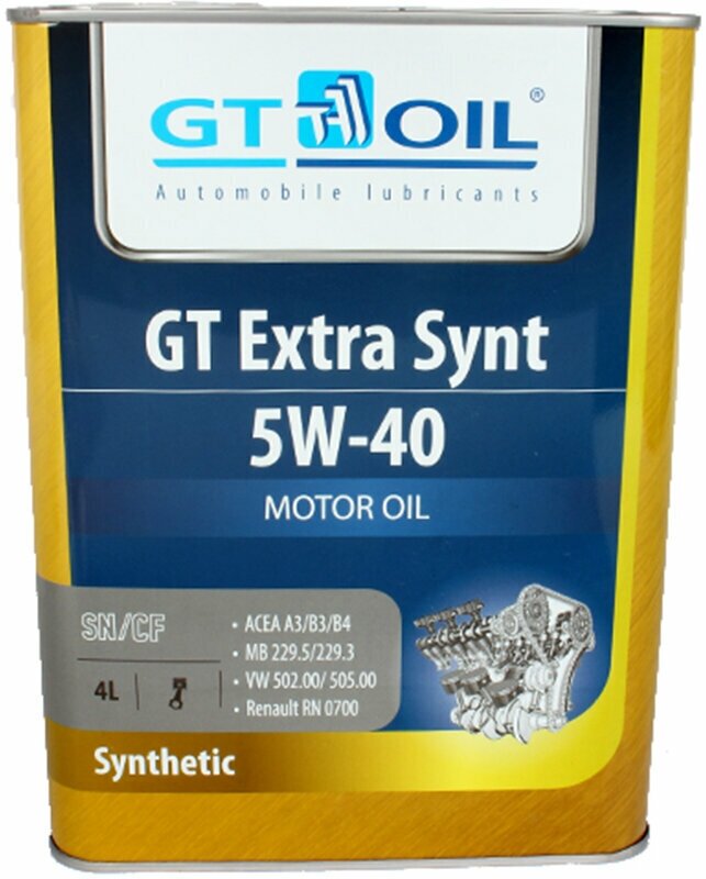 Масло моторное GT Extra Synt 5W40 4л