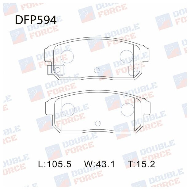 Колодки тормозные дисковые Double Force арт. DFP594