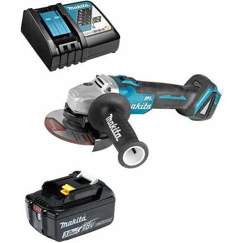 Шлифмашина угловая аккумуляторная 18В LXT 125мм Li-Ion 1x3Ач Makita DGA504RF 35010₽