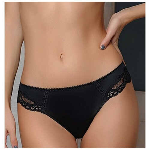 фото Dimanche lingerie трусы adore бразилиана средней посадки, размер 5, черный
