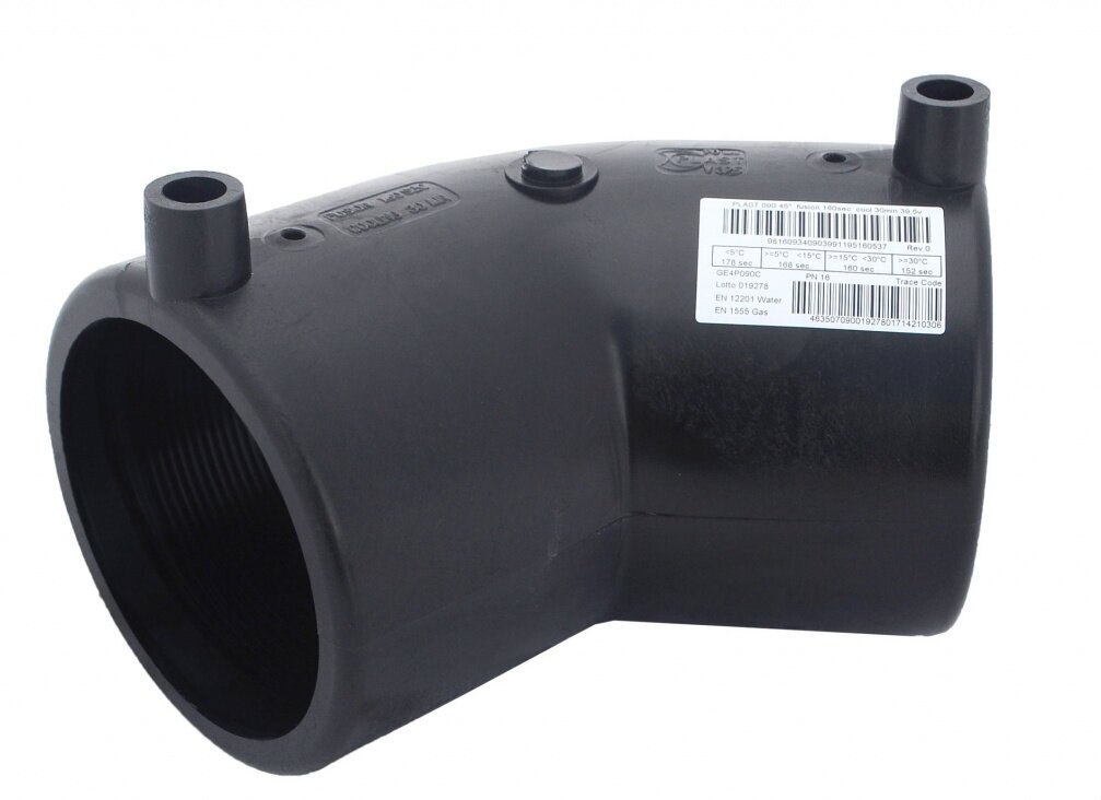 фото Отвод ( угол ) электросварной d 50 мм ПЭ100 SDR11 NTG Plastik.