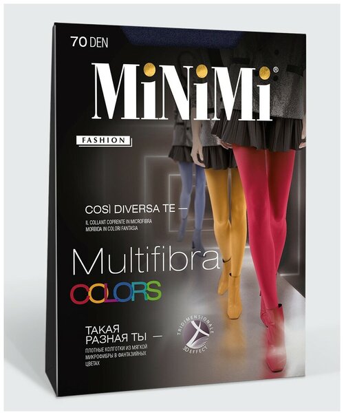 Колготки  MiNiMi Multifibra Colors, 70 den, размер 4, красный