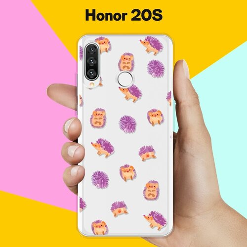 Силиконовый чехол Узор из ёжиков на Honor 20s силиконовый чехол узор из авокадо на honor 20s