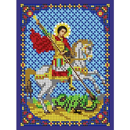 Набор для вышивания Светлица чешский бисер, икона Святой Георгий Победоносец, 12х16 см вышивка бисером св вмч георгий победоносец 18x25 см