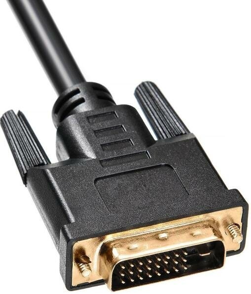 Кабель HDMI-DVI-D 1.8м Buro позолоченные контакты ферритовые кольца HDMI-19M-DVI-D-1.8M 817223 - фото №4
