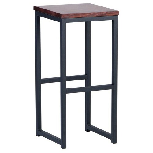 фото Стул барный лофт-2 без спинки, черный/палисандр 4619990 доляна