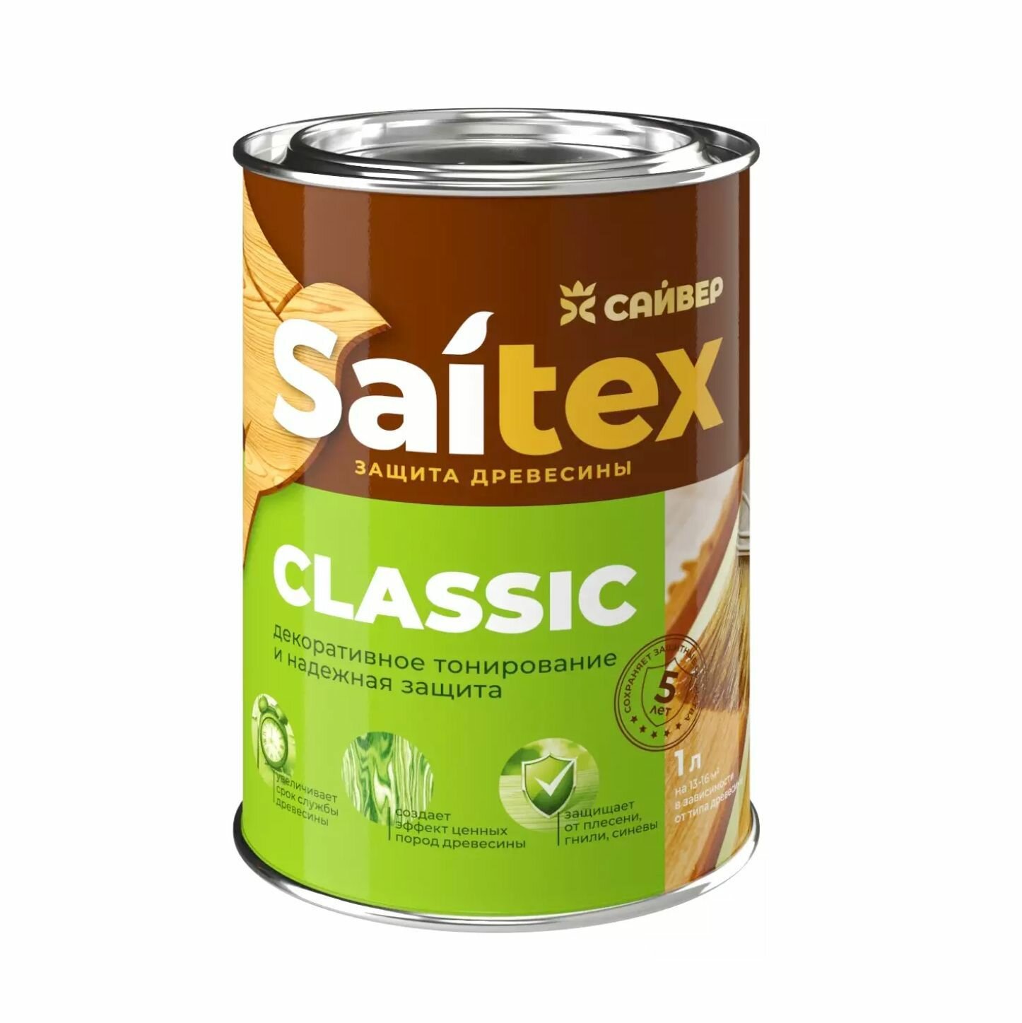 Деревозащитный состав Saitex Classic орегон 1л
