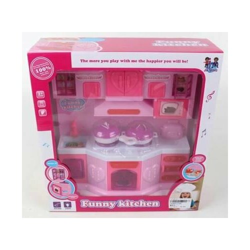 Набор Кухня Funny kitchen (свет, звук) розовый junfa toys кухня modern kitchen 26212p розовый серебристый