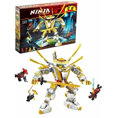 Конструктор Ninjago «Золотой Робот» ниндзяго 6 фигурок халк ниндзяго робот железный человек ниндзя слайм ниндзя атака супергерои