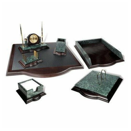Настольный набор из дерева и мрамора 7 предметов GALANT 231485 114407₽