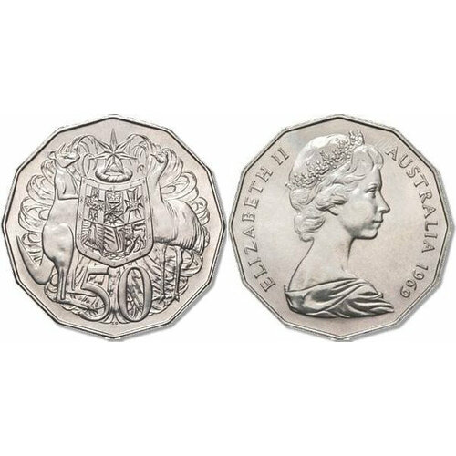 Австралия 50 центов, 1969-1984