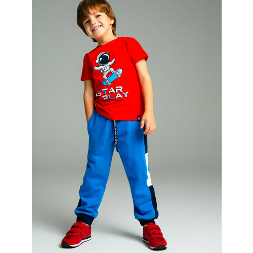 фото Брюки playtoday, размер 110, синий