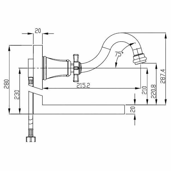Смеситель для раковины Elghansa Practic 1402660-Bronze - фото №3