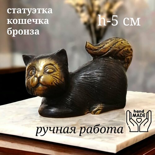 Бронзовая статуэтка Кошка (Индонезия)