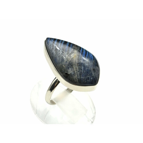 Кольцо Радуга Камня, хризопраз, размер 18, голубой, зеленый