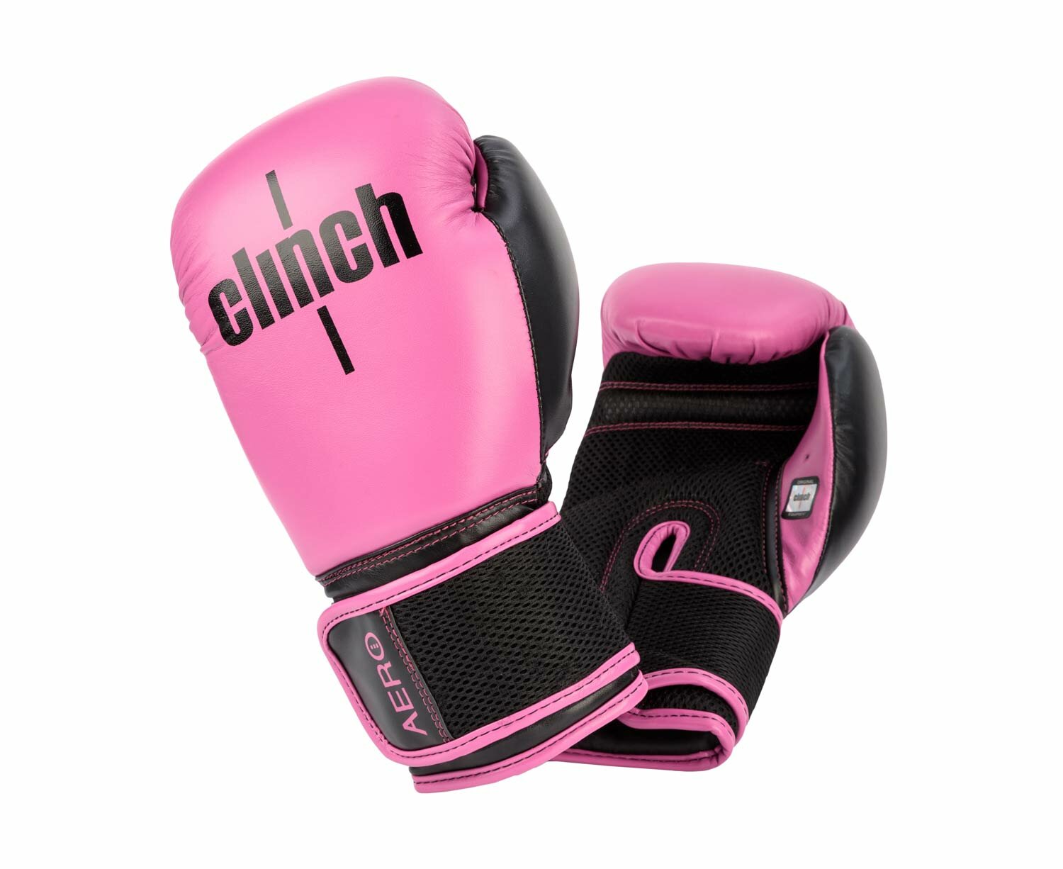 Перчатки боксерские Clinch Aero 2.0 розово-черные (вес 8 унций)