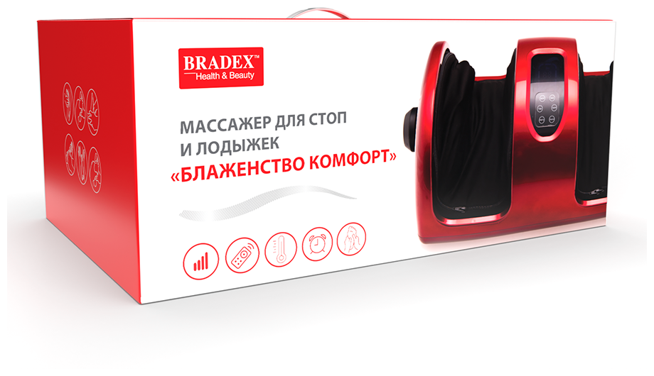 Массажер для стоп и лодыжек Bradex KZ 0563 блаженство комфорт, красный - фотография № 2